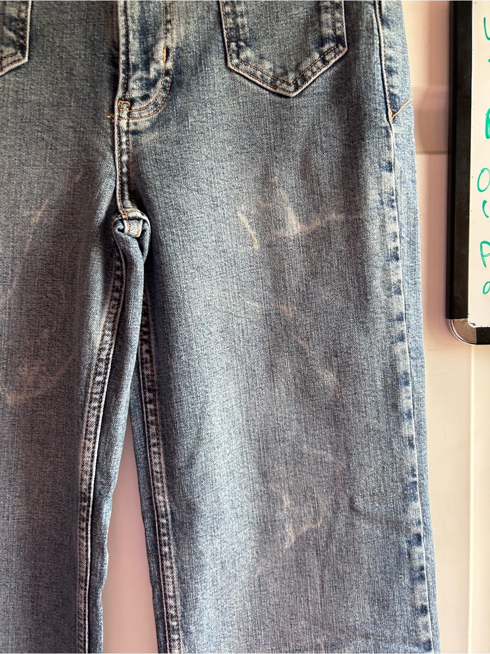 Pilcro Size 25P Wide Leg Jeans High Rise Flap Pockets Stretch NWOT - Picture 13 of 15